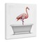 Stupell Industries Flamingo Standing Antique Bathtub Canvas Wall Art